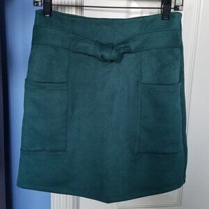 Potter's Pot Faux Suede Forest Green Skirt